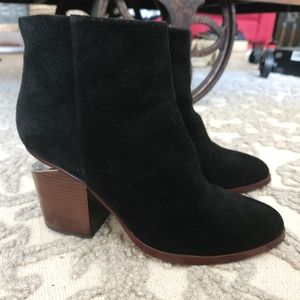 Alexander wang black suede booties